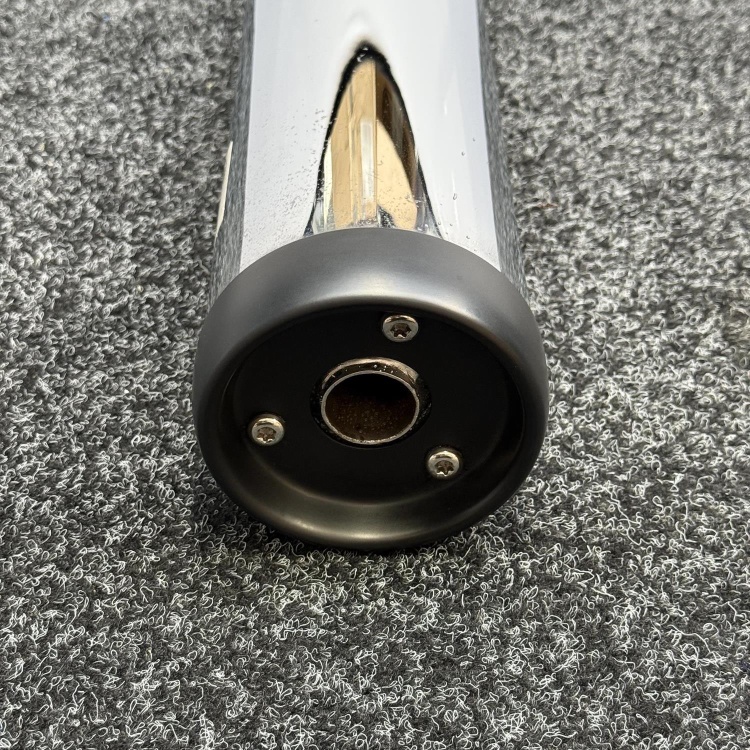 Indian Scout Upper Chrome Silencer with Black Tip